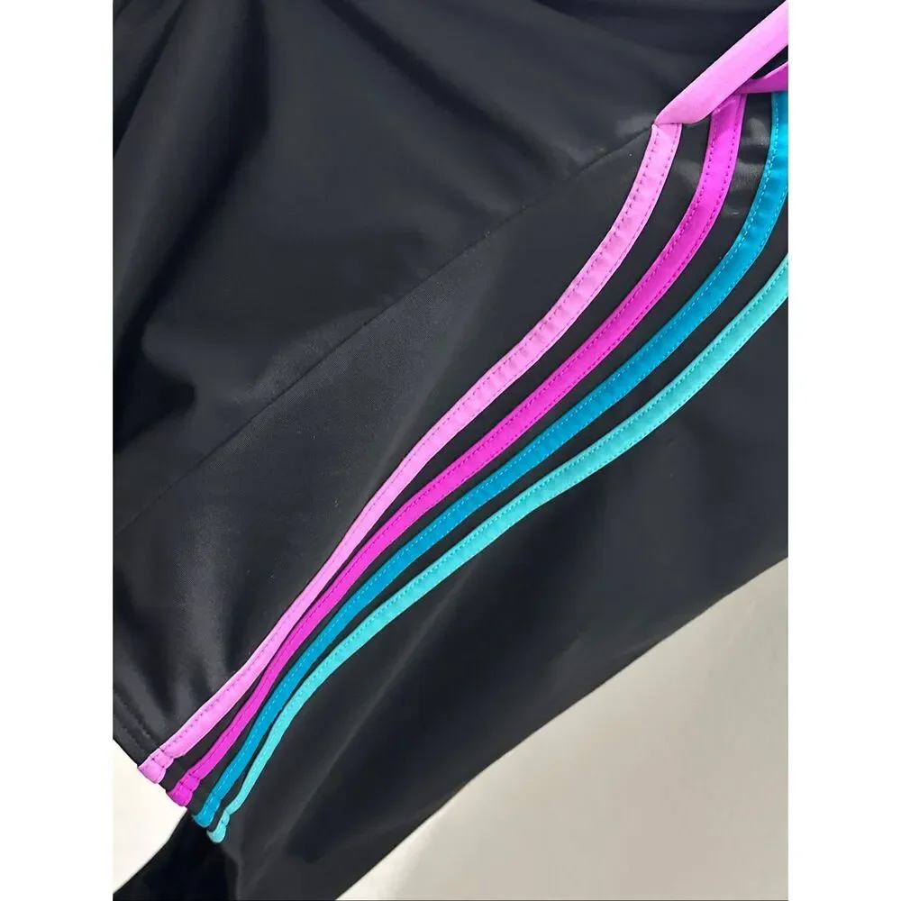 Swimsuits For All Size 26 Black Crisscross Back One Piece Swimsuit